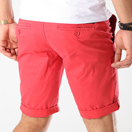 Teddy Smith - Short Chino Stretch Rouge