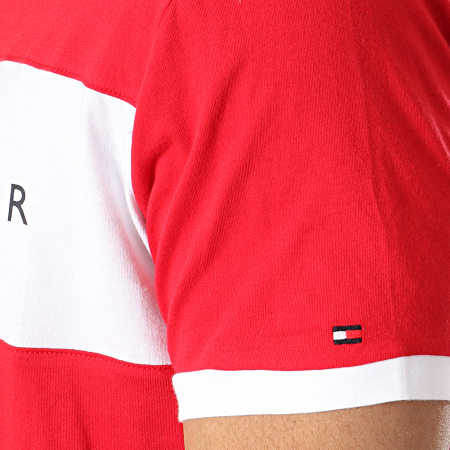 Tommy Hilfiger - Tee Shirt Logo Flag 1170 Rouge Blanc