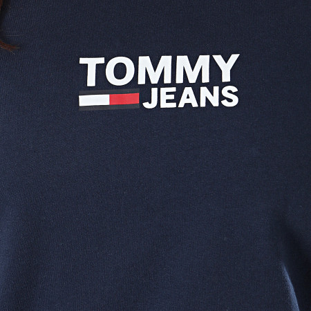 Tommy Hilfiger - Tee Shirt Femme Rib Stripe 6216 Bleu Marine 