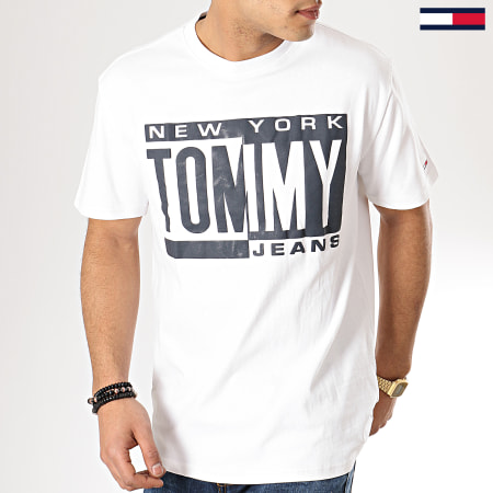 Tommy Hilfiger - Tee Shirt Box Logo 6078 Blanc 