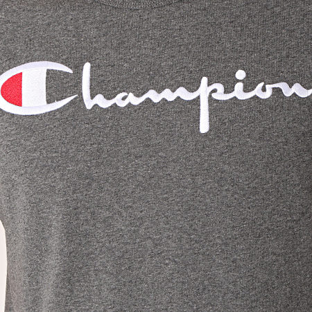 Champion - Tee Shirt Script Logo 210972 Gris Chiné