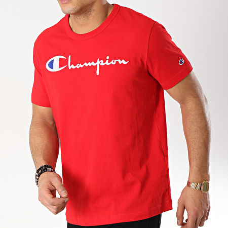 Champion - Tee Shirt Script Logo 210972 Rouge