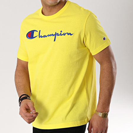 Champion - Tee Shirt Script Logo 210972 Jaune