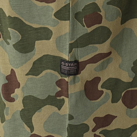 G-Star - Tee Shirt Graphic 52 D13309-B176 Vert Kaki Camouflage 