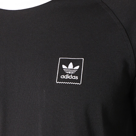 Adidas Originals - Tee Shirt Manches Longues Cali BB DU8394 Noir Blanc