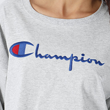 Champion - Tee Shirt Manches Longues Femme 111583 Gris Chiné
