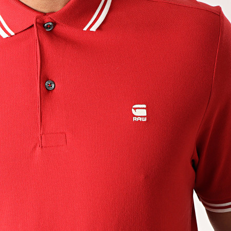 G-Star - Polo Manches Courtes Dunda D13325-5864 Rouge
