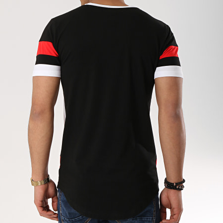 MTX - Tee Shirt Oversize Tricolore M1826 Noir Blanc Rouge