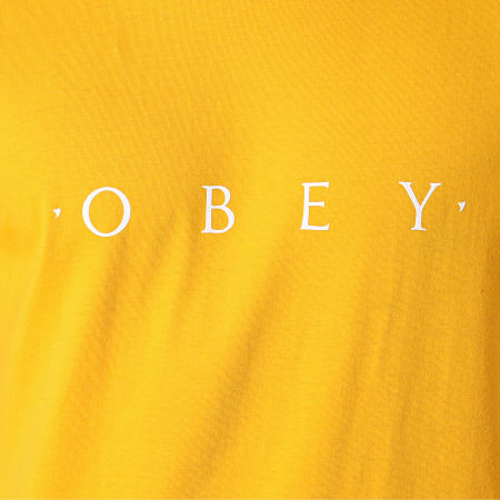 Obey - Tee Shirt Novel Obey Jaune