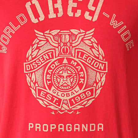 Obey - Tee Shirt Obey Global Legion Rouge