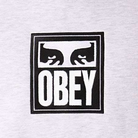 Obey - Sweat Capuche Split Eyes Gris Chiné
