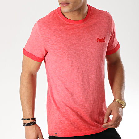 Superdry - Tee Shirt Low Roller Rouge