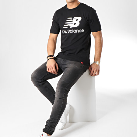 New Balance - Tee Shirt Logo 690960-60 Noir Blanc