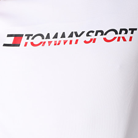 Tommy Hilfiger - Sweat Capuche Vertical Logo S20S200067 Blanc