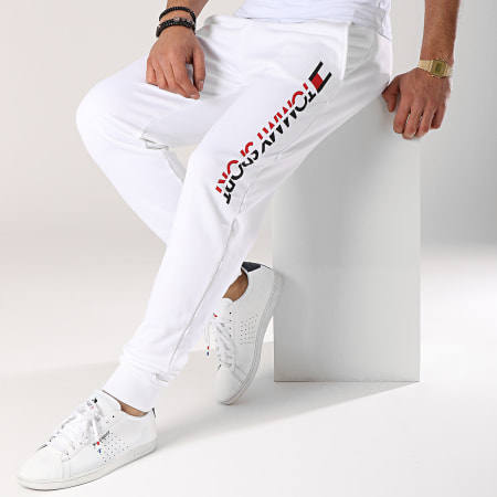 Tommy Hilfiger - Pantalon Jogging Vertical Logo S20S200071 Blanc