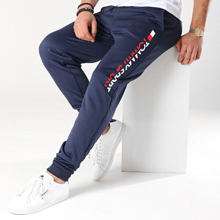 Tommy Hilfiger - Pantalon Jogging Vertical Logo S20S200071 Bleu Marine