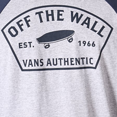 Vans - Tee Shirt Manches Longues Workwear Athletic A3W5OKOO Gris Chiné Bleu Marine