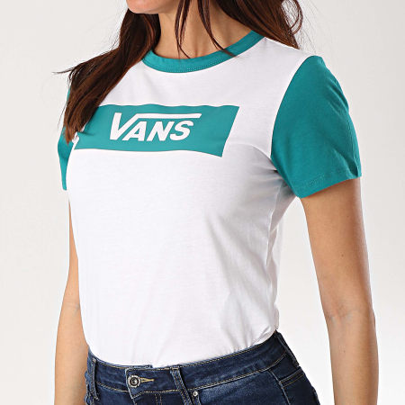Vans - Tee Shirt Femme Tangle Range A3ULLUWJ Blanc Vert