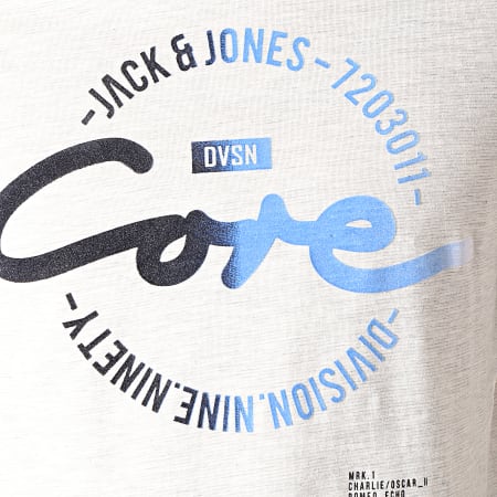 Jack And Jones - Tee Shirt Mick Gris Clair Chiné