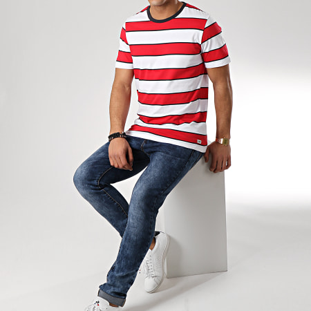 Produkt - Tee Shirt GMS Sail Stripe Blanc Rouge