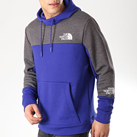 The North Face - Sweat Capuche Light RYVD Bleu Roi Gris Anthracite Chiné