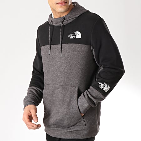 The North Face - Sweat Capuche Light RYVD Gris Anthracite Chiné Noir