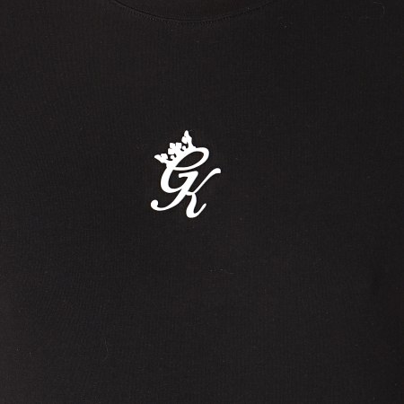 Gym King - Tee Shirt Front Panel Noir Gris Chiné