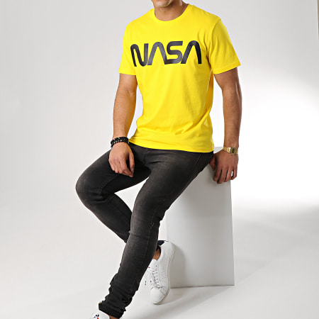 NASA - Tee Shirt Worm Logo Jaune