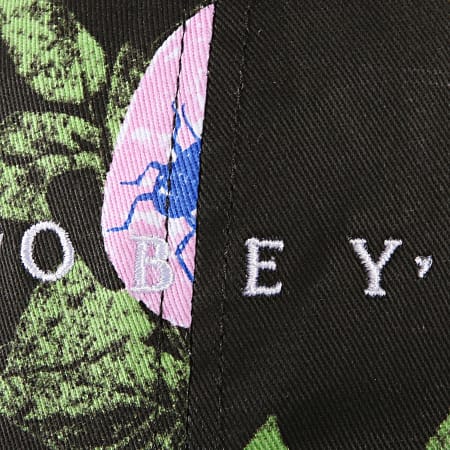 Obey - Casquette Strapback Braniac 6 Panel Noir Floral