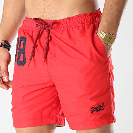 Superdry - Short De Bain Water Polo M30018AT Rouge