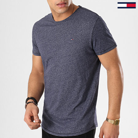 Tommy Jeans - Tee Shirt Essential Jaspe 4792 Bleu Marine Chiné