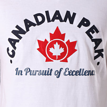 Canadian Peak - Tee Shirt Col V Jotta Blanc