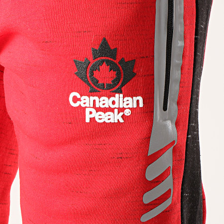 Canadian Peak - Pantalon Jogging A Bandes Madigan Rouge Noir