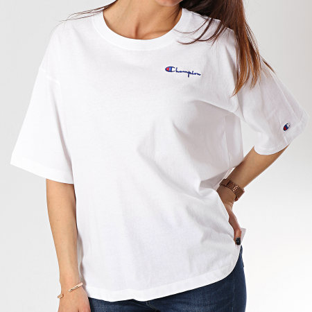 Champion - Tee Shirt Femme 111591 Blanc