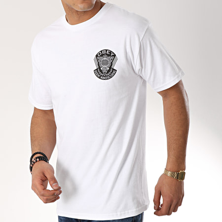 Obey - Tee Shirt World Prop Badge Blanc 