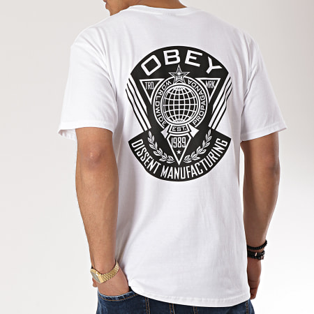 Obey - Tee Shirt World Prop Badge Blanc 
