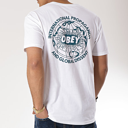 Obey - Tee Shirt Global Dissent Blanc
