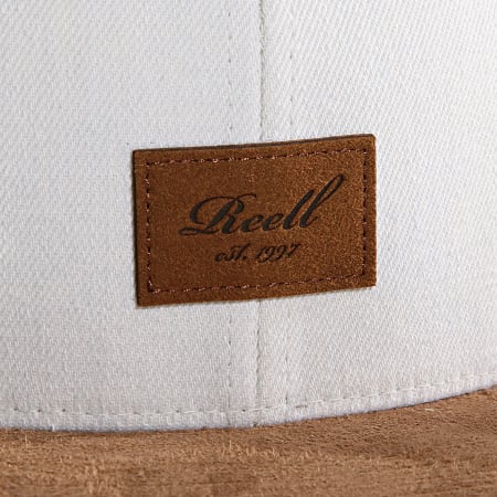 Reell Jeans - Casquette Snapback Suède Blanc Marron