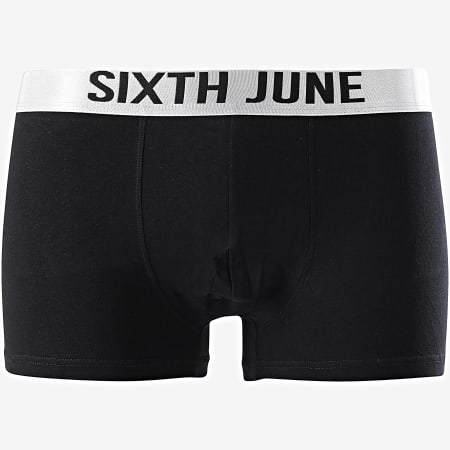 Sixth June - Set di 3 boxer M3504RAC grigio screziato bianco nero