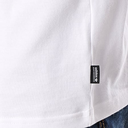 Adidas Originals - Tee Shirt Manches Longues Trefoil DU8333 Blanc Noir