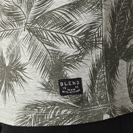 Blend - Tee Shirt 20707882 Vert Kaki Chiné