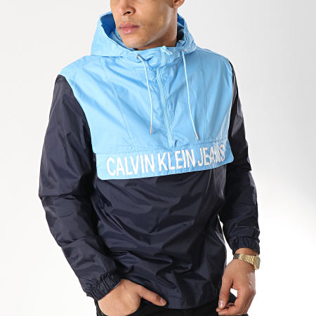 Calvin Klein - Coupe-Vent Color Block Nylon 1089 Bleu Marine Bleu Clair