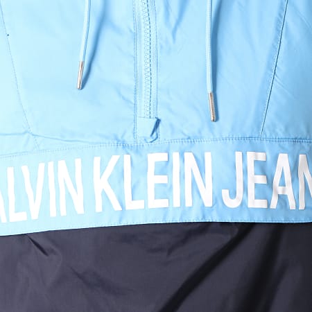 Calvin Klein - Coupe-Vent Color Block Nylon 1089 Bleu Marine Bleu Clair