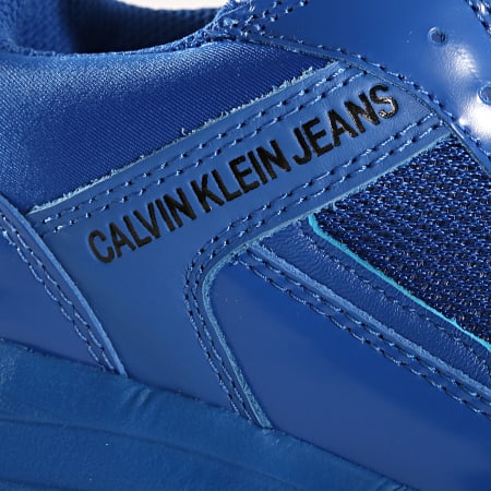 Calvin Klein - Baskets Marvin Nylon Metal Calf Nappa S0591 Nautical Blue