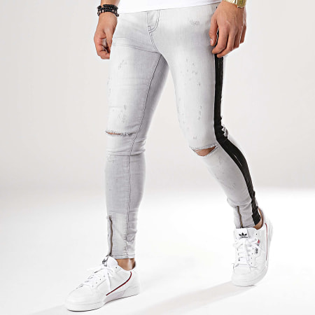 Classic Series - Jean Skinny A Bandes 1012 Gris