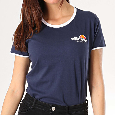 Ellesse - Tee Shirt Femme Uni 1074N Bleu Marine