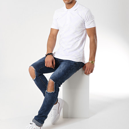 Ikao - Polo Manches Courtes Oversize F463 Blanc