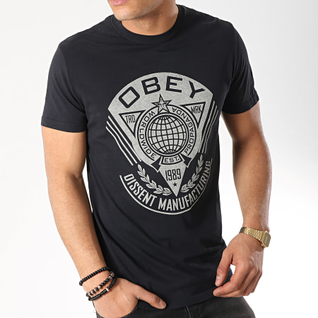 Obey - Tee Shirt World Prop Badge Noir
