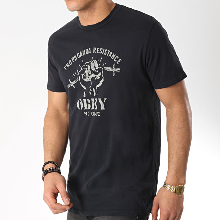 Obey - Tee Shirt Resist Fist Noir