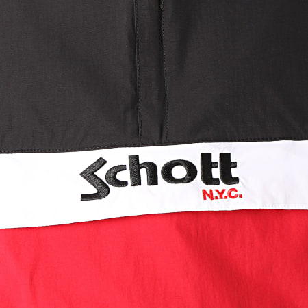 Schott NYC - Veste Outdoor Pikes 2 Rouge Noir Blanc
